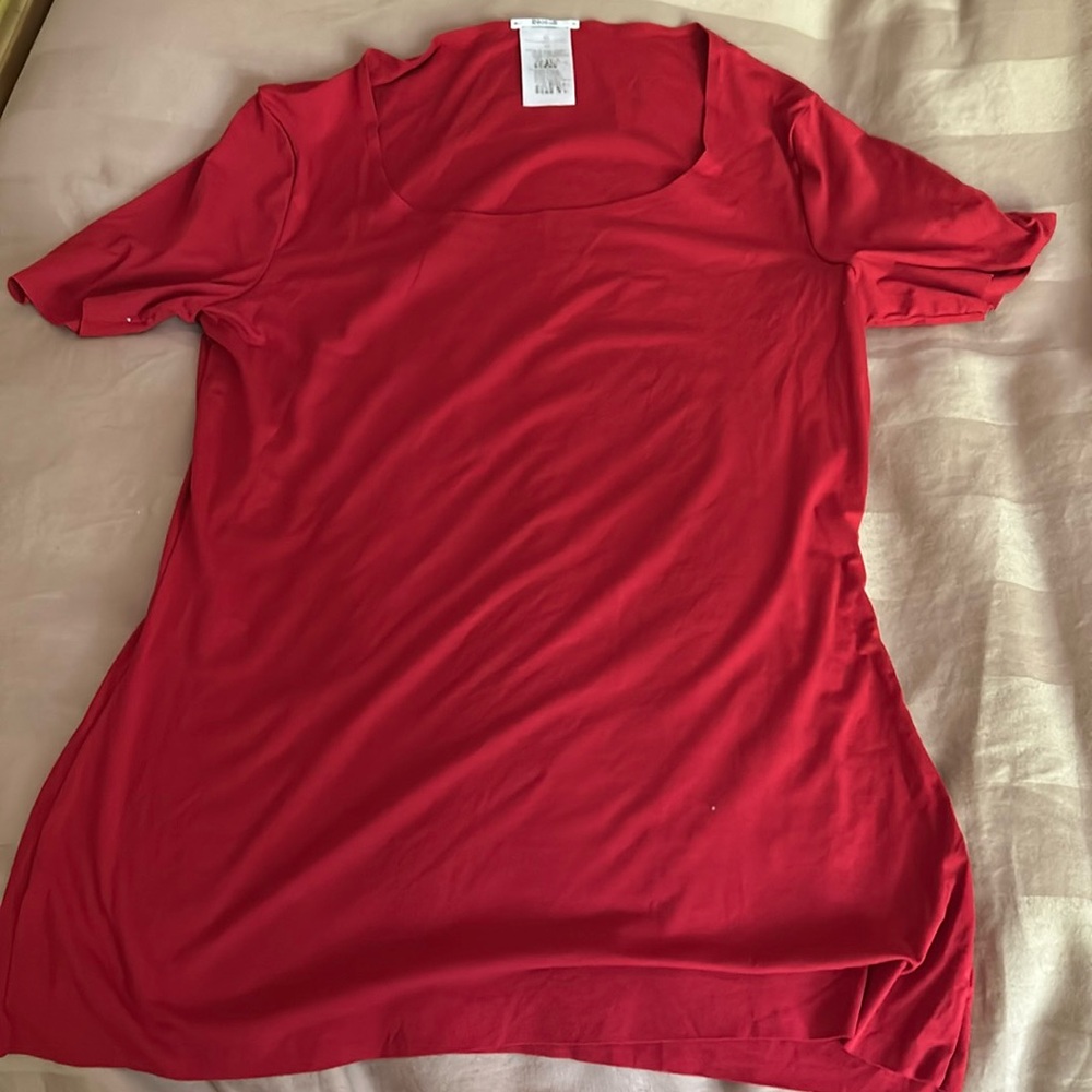 Wolford short sleeve jersey top RED XS— beautiful!